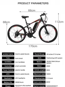 All'ingrosso a buon mercato bici elettrica 36V 10AH 250 watt bici elettrica batteria al litio bici elettrica mountain bike