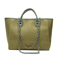 Sac seau portable grande capacité pour femme, sac à bandoulière avec chaîne et rabat, design animalier tendance