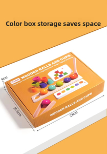 Jouet éducatif en bois pour enfants : Gobelets de tri des couleurs, stimulation des sens, coordination œil-main et pensée logique. - Product Image 6