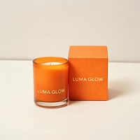 Bocaux à bougies personnalisés de luxe en verre rouge, vides, 10oz, 12oz, 14oz, uniques, style nordique, avec couvercle et emballage en boîtes