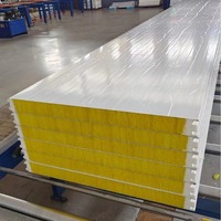 Panneaux muraux extérieurs d'usine en structure métallique avec panneaux sandwich en laine de roche à bords en polyuréthane
