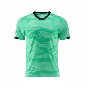 Camiseta de fútbol para hombre OEM al por mayor, último diseño, antiarrugas, tendencia superior, precio razonable para camiseta de fútbol de moda - Product Image 1