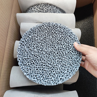 Filtre en mousse céramique en carbure de silicium 10PPI 20PPI 30PPI pour le filtrage de liquide industriel Service de coupe personnalisé disponible