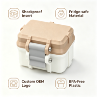 Transparente, umweltfreundliche PETG 3ml 4-Fach Fläschchenhalter-Box mit OEM stoßfestem Schaumstoffeinsatz für gefriergetrocknete Pulver-Bio-Proben – Großpackung