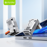BAVIN OTG63 OTG64 120W 10Gbps Tipe C ke USB 3.1 Adaptor Konverter Pembaca Kartu ke Micro Android V8 Tpc Adaptor Otg