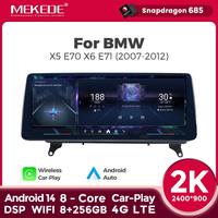 MEKEDE Radio Multimedia para Coche, Dispositivo con Android 14, Pantalla Automática, 2400x900, DSP, Snapdragon 685, 4G, para BMW X5, E70, X6, E71, 2007-2012