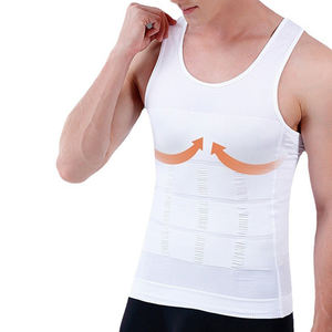 Men's Slimming Short-Sleeve Lightweight Breathable Body <b>Shaping</b> <b>Tight</b>-Fitting Vest Fitness Abdomen-Control T-Shirt - Product Image 6