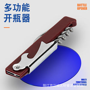 Tire-bouchon en acier inoxydable, ouvre-bouteille multifonction à conception plate pour bouteilles de vin XR90578 - Product Image 5