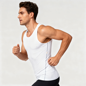 เสื้อกล้ามเล่นกีฬาแขนกุดสำหรับผู้ชายเสื้อออกกำลังกายรัดรูป - Product Image 3