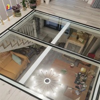 Piso antideslizante de vidrio laminado transparente Piso de vidrio de seguridad antideslizante que se puede ver a través