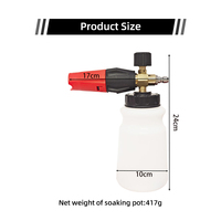 1/4 haute pression lave-auto Lance neige mousse détaillant nettoyant bouilloire outil de nettoyage de voiture essentiel pour un lavage de voiture efficace