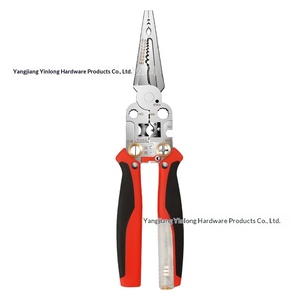 Key plate with measuring needle-nose pliers for electrician 16-in-one multifunctional cable cutting <b>wire</b> crimping stripping - Product Image 5