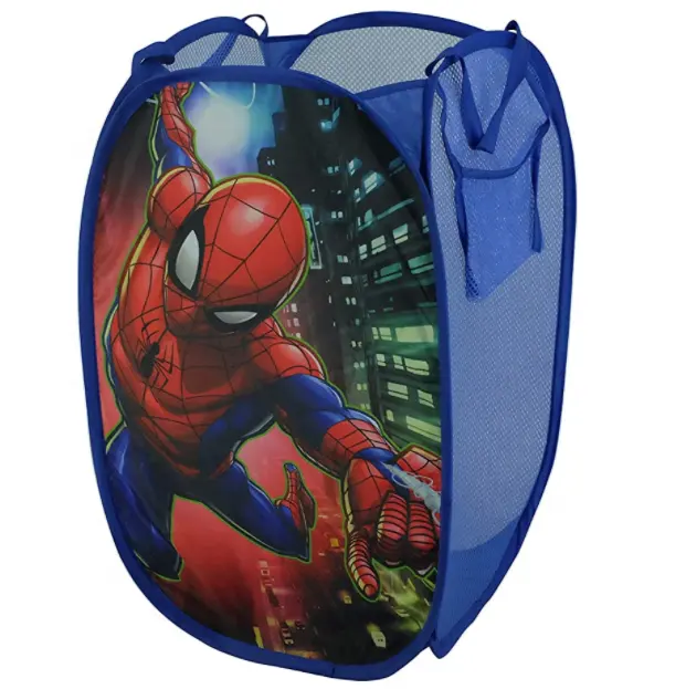 YL Marvel Spiderman Pop Up Hamper mit Durable Carry Handles, 21 "" H x 13.5 "" W X 13.5 "" L, rot