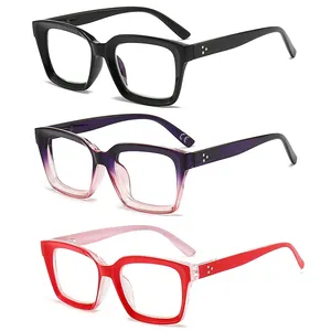 2004 квадратные новые модные винтажные очки в оправе с синим светом блокирующие женские компьютерные прогрессивные очки для чтения