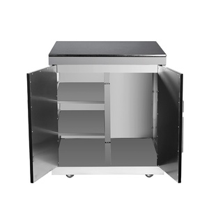 Armadio multifunzione a doppia porta in acciaio inossidabile di alta qualità con piano in Grante - Product Image 1