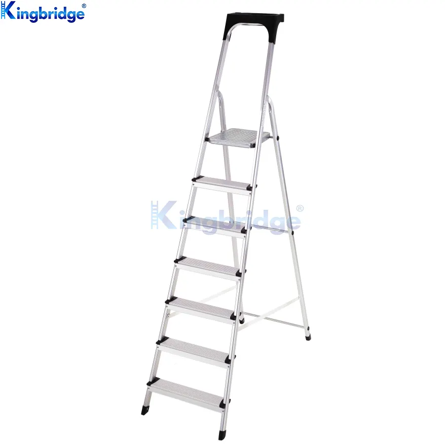 En131 Huishoudelijke Aluminiumlegering A Type Ladder Verdikt 1.2Mm Dikte Lichtere Multifunctionele Huishoudelijke Trappen Gemakkelijk Te Verplaatsen