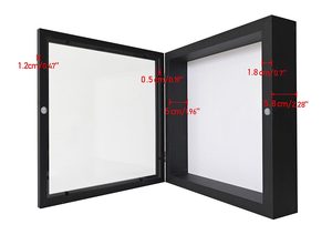 Vitrines magnétiques à ouverture frontale HOUSE DAY 11x14 pour photos ou objets 3D, à poser sur table ou à fixer au mur - Product Image 4