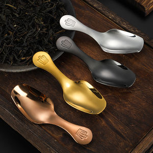 Minicuchara de postre y café de acero inoxidable 304, cuchara de té de hoja suelta, mango corto creativo - Product Image 1