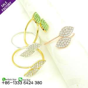 Anneaux de serviette en gros, fil rond en métal argenté, or, or rose, décoration, boucle de serviette pour sangle - Product Image 4