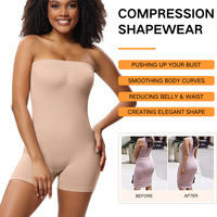 Fajas Colombianas sin Tirantes con Tirantes Desmontables, Levanta Glúteos, Moldeador Corporal para Mujer, Adelgazante, Sin Costuras