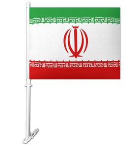 定制双面涤纶车旗，带塑料旗杆，30x45厘米，数码印刷伊朗国旗，用于促销用途 - Product Image 6
