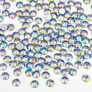 Strass en verre cristal OLeeya série métallique SS6-SS30, non thermocollants, à dos plat, pour vêtements DIY et accessoires 3D pour ongles - Product Image 3