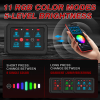 Desert Racing APP Control 6 Gang Switch Panel 12V 24V Anti-poussière Heavy Duty pour Sable Rail Buggy Dune Buggies Trucks