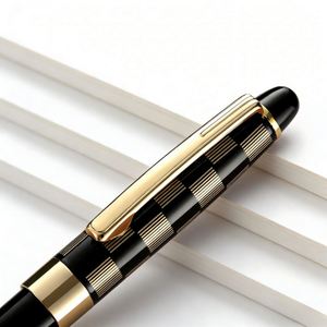 Luxury <b>Grid</b> Ballpoint Pens Wholesale Business Signature <b>Metal</b> Black Custom Pen Suitable for Corporate Activity Gifts - Product Image 3
