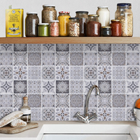 Design de fleurs marocaines, carreaux muraux pelables et adhésifs à coller sur la cuisine de la chambre à coucher