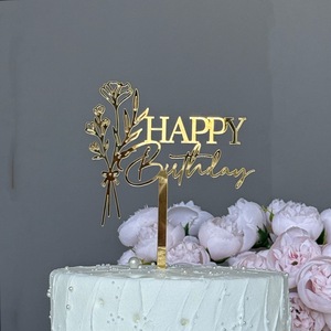 Adorno acrílico para tartas, para decorador de pasteles, soporte para tartas de feliz cumpleaños, para decoración de pasteles - Product Image 2