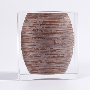 Jarrón de acrílico de cerámica mate de arcilla Retro <span class=keywords><strong>Jarron</strong></span> decorativo de mesa de arte de estilo antiguo para decoración del hogar - Product Image 6