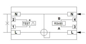 Compteur d'énergie monophasé multi-tarifs multifonctionnel réactif sur rail DIN RS485 MODBUS - Product Image 4