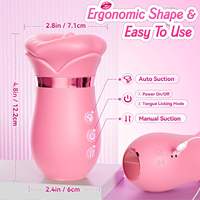 Wasserdichter USB-Aufladbarer Erwachsenen-Vibrator für Frauen und Paare mit 10 Frequenzen Zungen-Leck- und Brustwarzen-Saugfunktionen