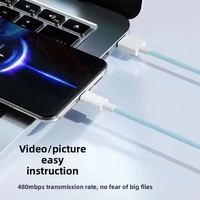 Chargeur de données Super Fast 6A Type-C 240W compatible avec les imprimantes et les batteries externes Huawei/Xiaomi 1m/2m/5A 6A Charging 3m Scanner