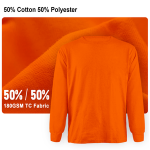 <span class=keywords><strong>T</strong></span>-Shirt a Maniche Lunghe Minimalista in Cotone e Poliestere <span class=keywords><strong>TC</strong></span>, Collo Tondo, per Sport e Tempo Libero - Product Image 4