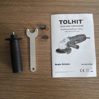 Meuleuse d'angle électrique sans fil portable TOLHIT, machine à meuler manuelle industrielle en métal, 680W, 115mm, déclencheur, haute efficacité