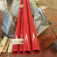 Tuyau principal d'incendie de grand diamètre 8" 10" 12" 16" ERW sans soudure SCH40 A795 revêtu d'époxy rouge