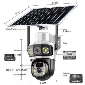 Cámara de seguridad solar IP66 CCTV inalámbrica para exteriores de 8MP con detección de movimiento 4G, visión nocturna, imágenes en color - Product Image 6