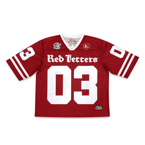 Maillot de football américain vintage surdimensionné personnalisé de haute qualité pour unisexe, design patchwork, taille plus, technique d'impression 100% - Product Image 3