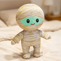 Jouets en peluche d'Halloween de fabrication industrielle, Poupée de dessin animé momie souriante avec bandages, Géante, plusieurs tailles, Prix pour machine à griffes pour salon de jeux d'arcade
