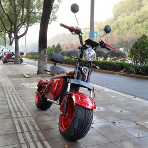 Ban lemak kursi ganda, motor skuter listrik daya tinggi Chopper untuk dewasa