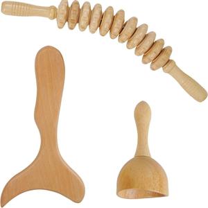 Outils de massage en bois en gros, outils de massage Gua Sha en bois pour le modelage du corps, ensemble d'outils de massage en bois, outils de thérapie en bois - Product Image 4