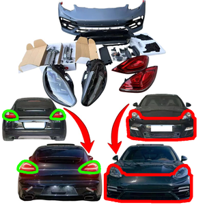 Ajustement parfait pour Porsche Panamera 970, mise à niveau vers le pare-chocs Turbos ; mise à niveau sans dommages ; phares LED, feux arrière, calandre, garde-boue - Product Image 1