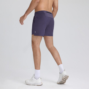 Workout Men Ombre Design Shorts Quick Dry Men Gym Sports with Side Pocket Double Anti-lighting Double <b>Layer</b> Shorts - Product Image 5