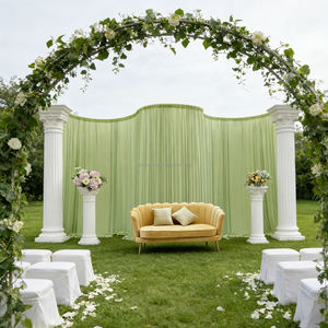 ANNIELU Rideaux et draperies de fond en spandex hautement élastique, style moderne et luxueux, NOUVELLE ARRIVÉE, pour mariage, anniversaire, événement, décoration, photomaton - Product Image 4