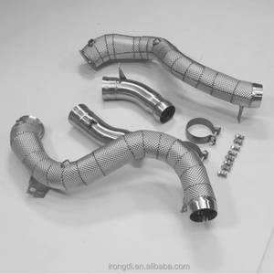 Exhaust Downpipe for Mercedes-Benz GLC63 GLC63S AMG 4.0T OEM Stainless Steel Straight Downpipe with Heat Shield (2007-2016) - Product Image 4