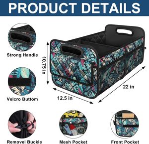 Organizzatore bagagliaio <span class=keywords><strong>auto</strong></span> per suv, organzier <span class=keywords><strong>auto</strong></span> e deposito con 6 grande tasca, accessori <span class=keywords><strong>auto</strong></span> <span class=keywords><strong>donne</strong></span>/uomini 50L impermeabile poliestere - Product Image 3