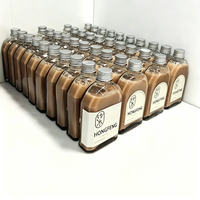 Botol Minuman Kaca Transparan Pipih Grosir 100ml 200ml 250ml 350ml 500ml dengan Tutup untuk Kopi, Anggur, Jus, Tequila, Logo Custom
