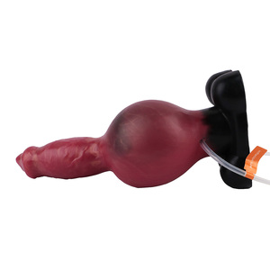 Consolador con pulverizador de agua inflable para pene de <span class=keywords><strong>perro</strong></span> de fantasía, masturbador femenino de silicona suave, Juguetes sexuales divertidos para adultos, <span class=keywords><strong>precio</strong></span> al por mayor - Product Image 3