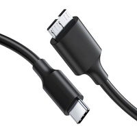 Cable de Carga Rápida USB 3.0, Adaptador Tipo-C Micro B, PVC Ecológico, Conductor de Cobre Puro Blindado, para Computadora, Cámara, Teléfono Móvil